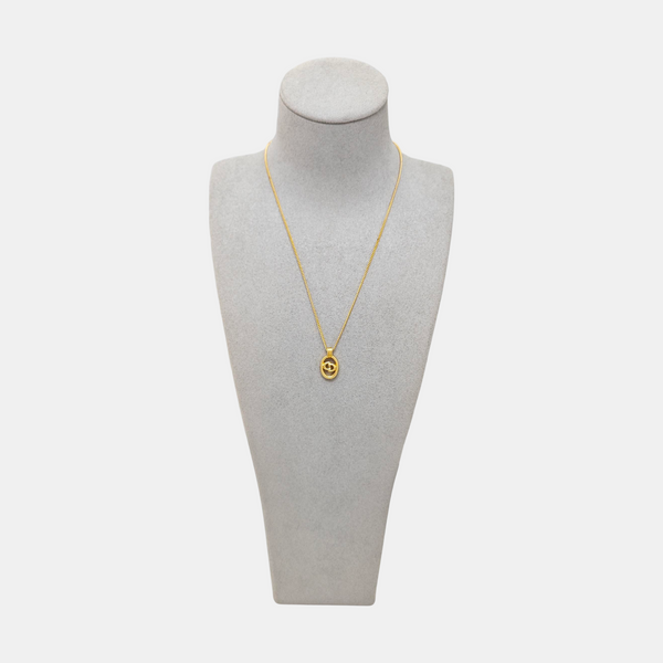 Petit CD Metal Gold Necklace