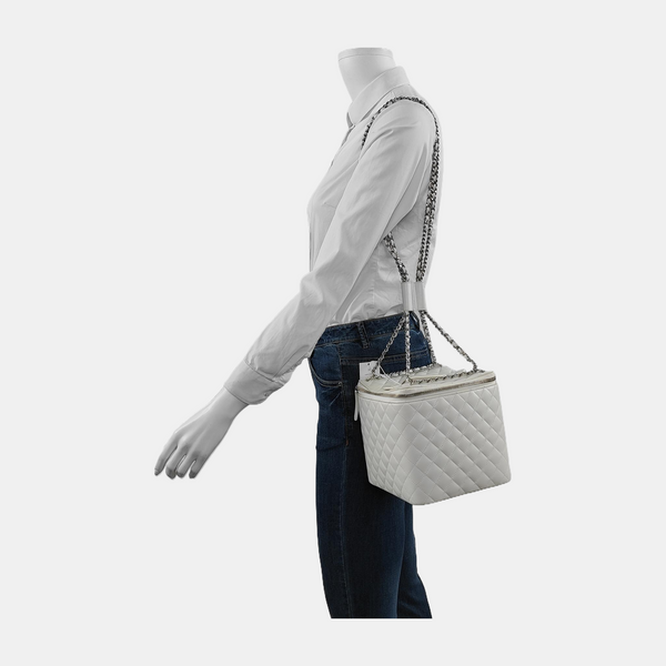Quilted Lambskin White