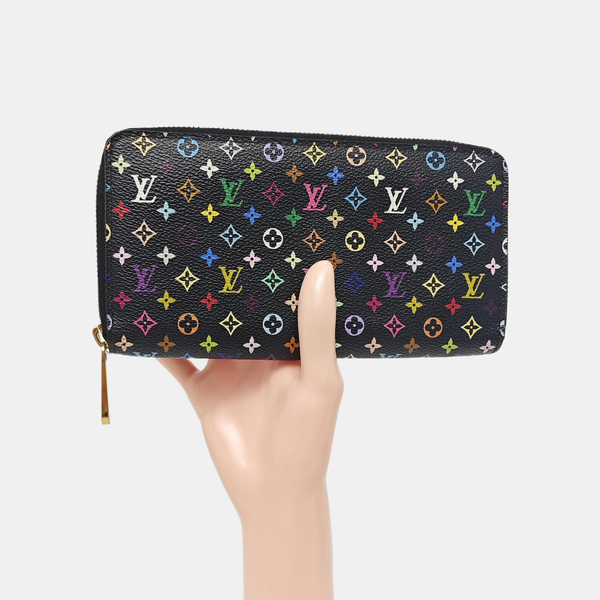 LV × TM ZIPPY Monogram Coated Canvas Black Wallet