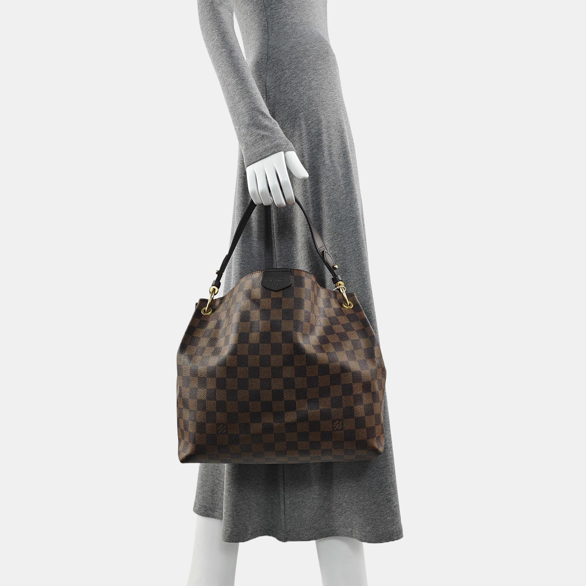 GRACEFUL PM Damier Ebene Coated Canvas Brown