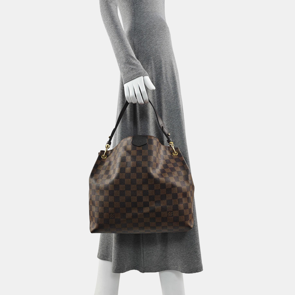 GRACEFUL PM Damier Ebene Coated Canvas Brown