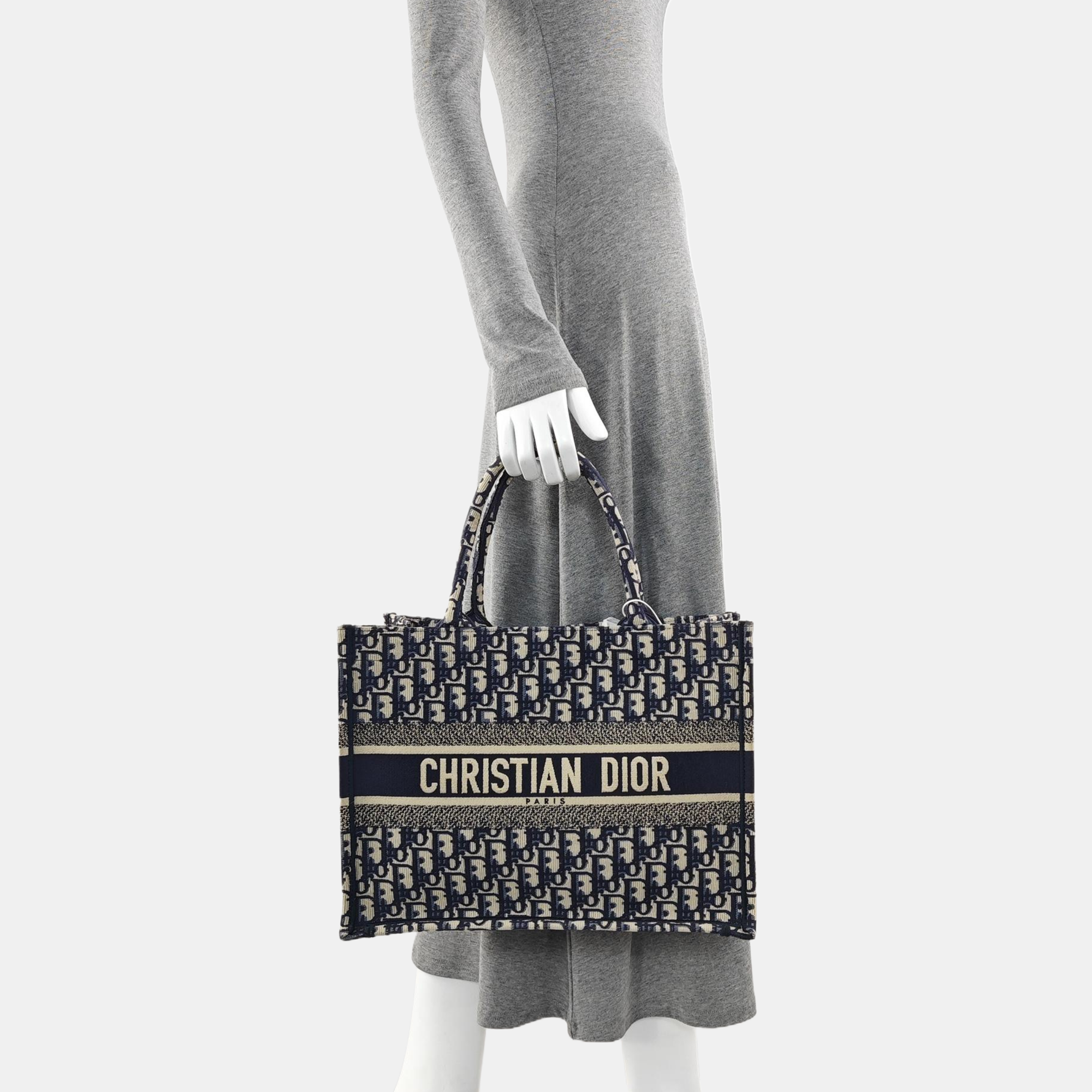 Book Tote Medium Oblique Canvas Blue