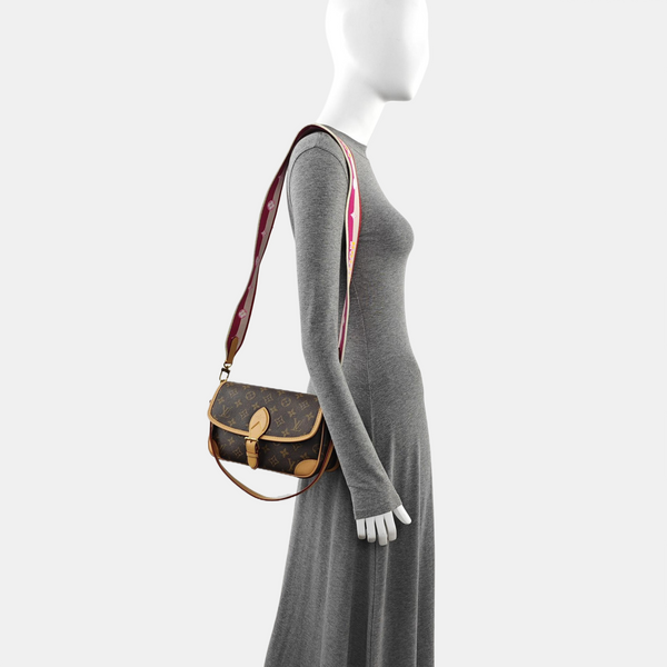 DIANE Monogram Coated Canvas Brown