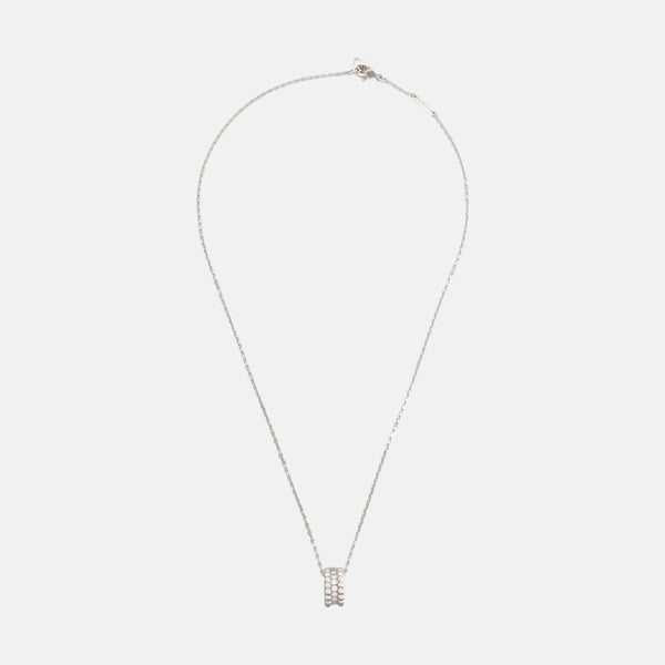 Perlée Diamonds 18k White Gold Silver Necklace