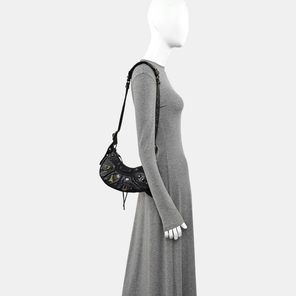 Calfskin Shoulder Bag Black