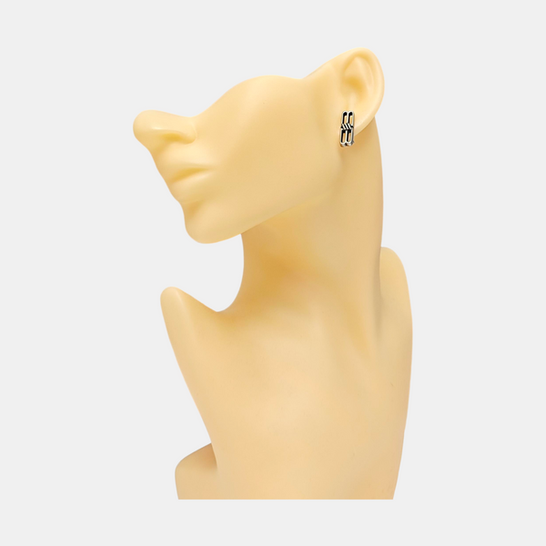 Metal Silver Stud Earrings
