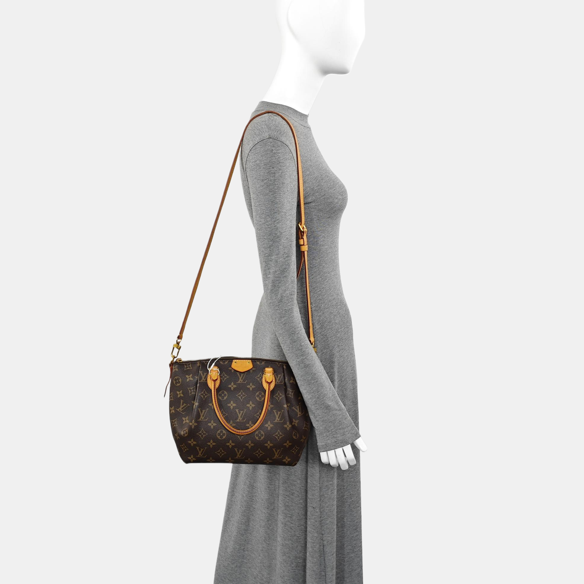 TURENNE Monogram Coated Canvas Brown