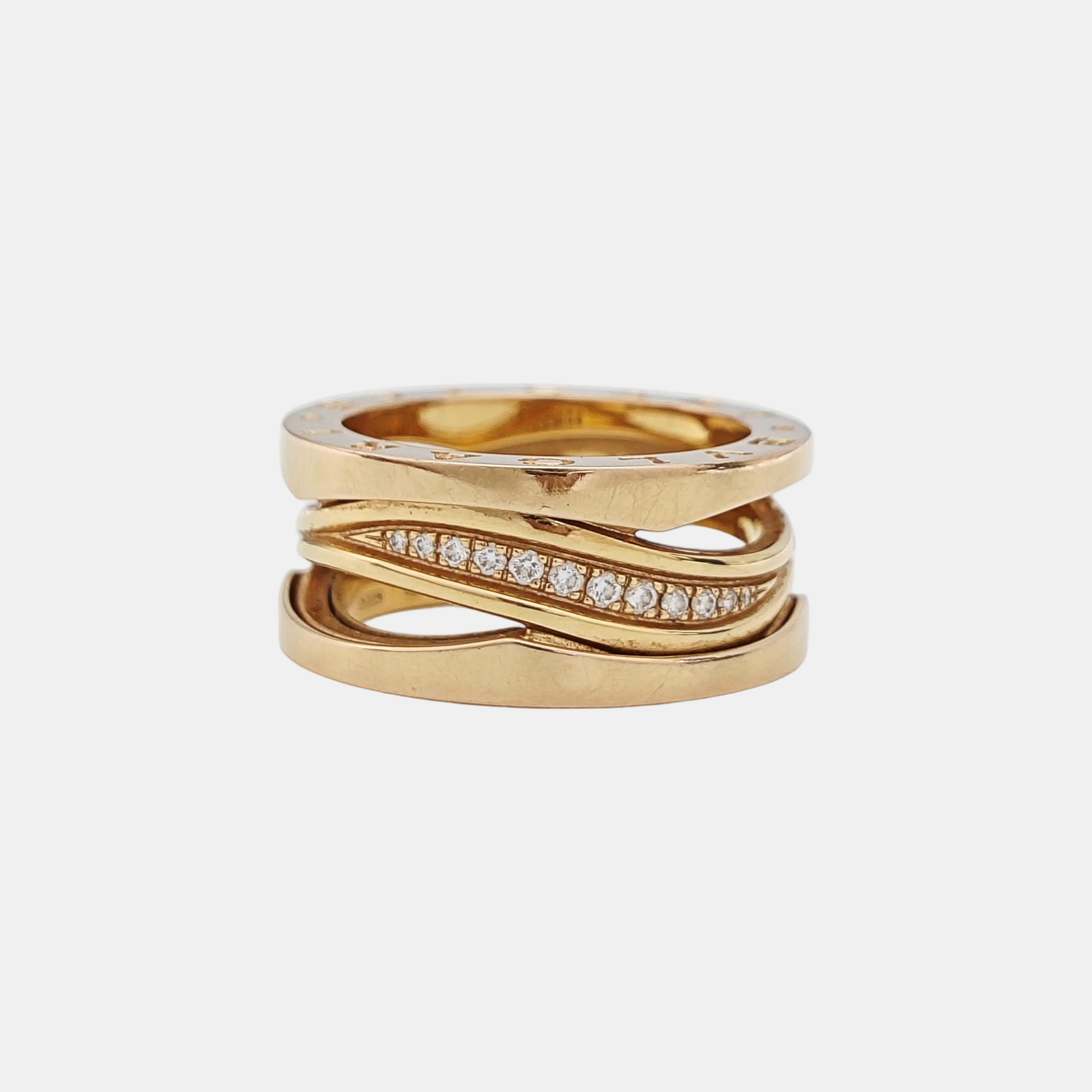 B.ZERO1 18k Rose Gold Ring EU 52