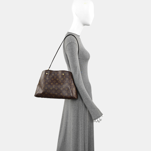 MONTAIGNE Monogram Coated Canvas Brown