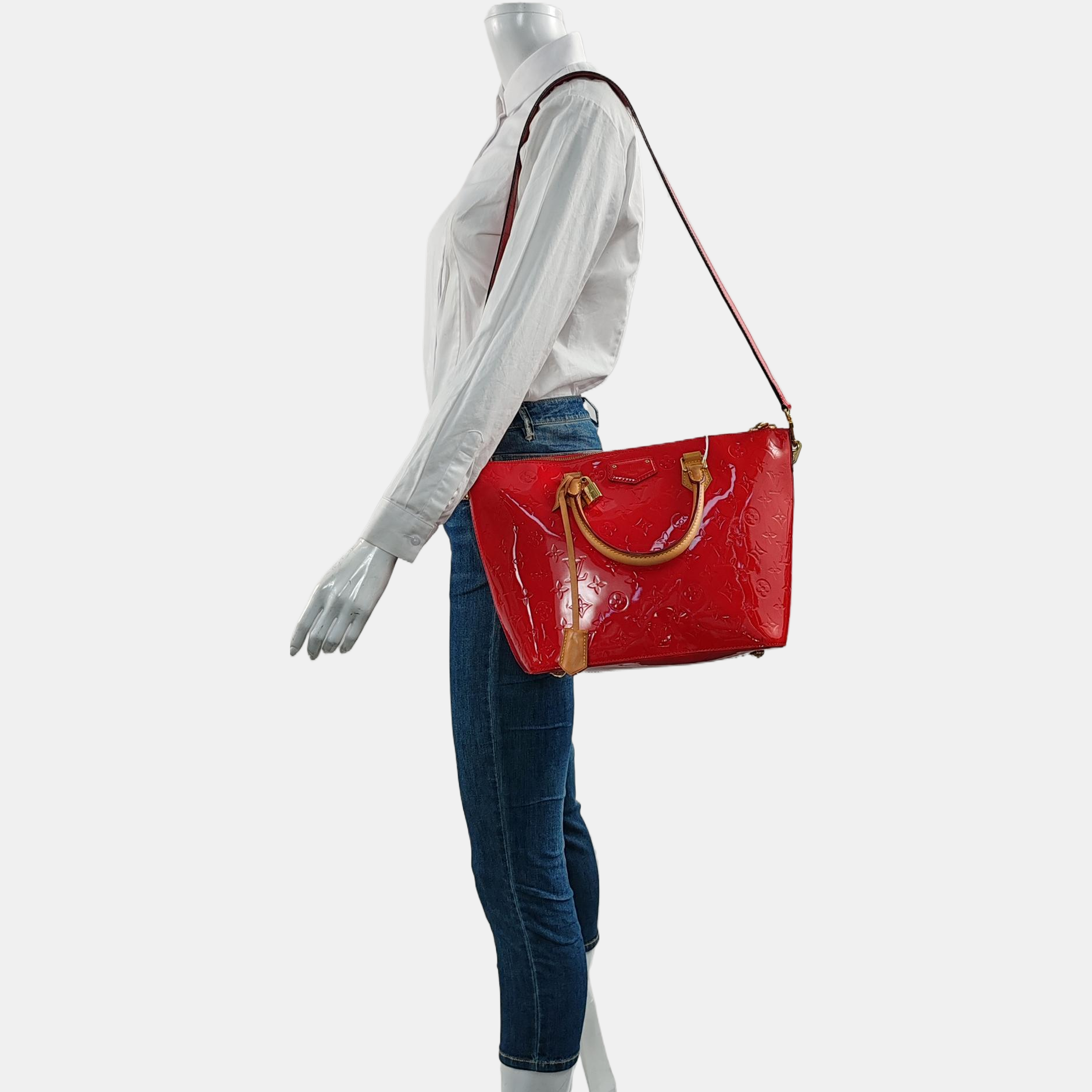 MONTEBELLO MM Patent Leather Red