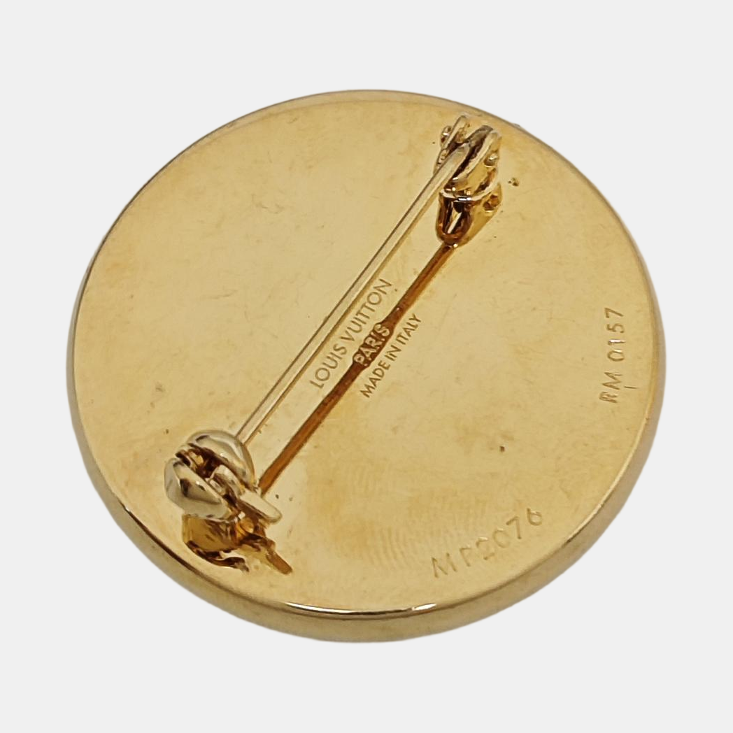 Leather Brown Brooch