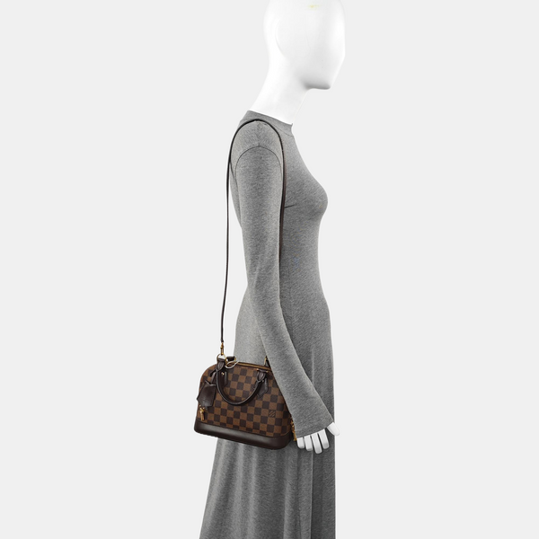 ALMA BB Damier Ebene Coated Canvas Brown