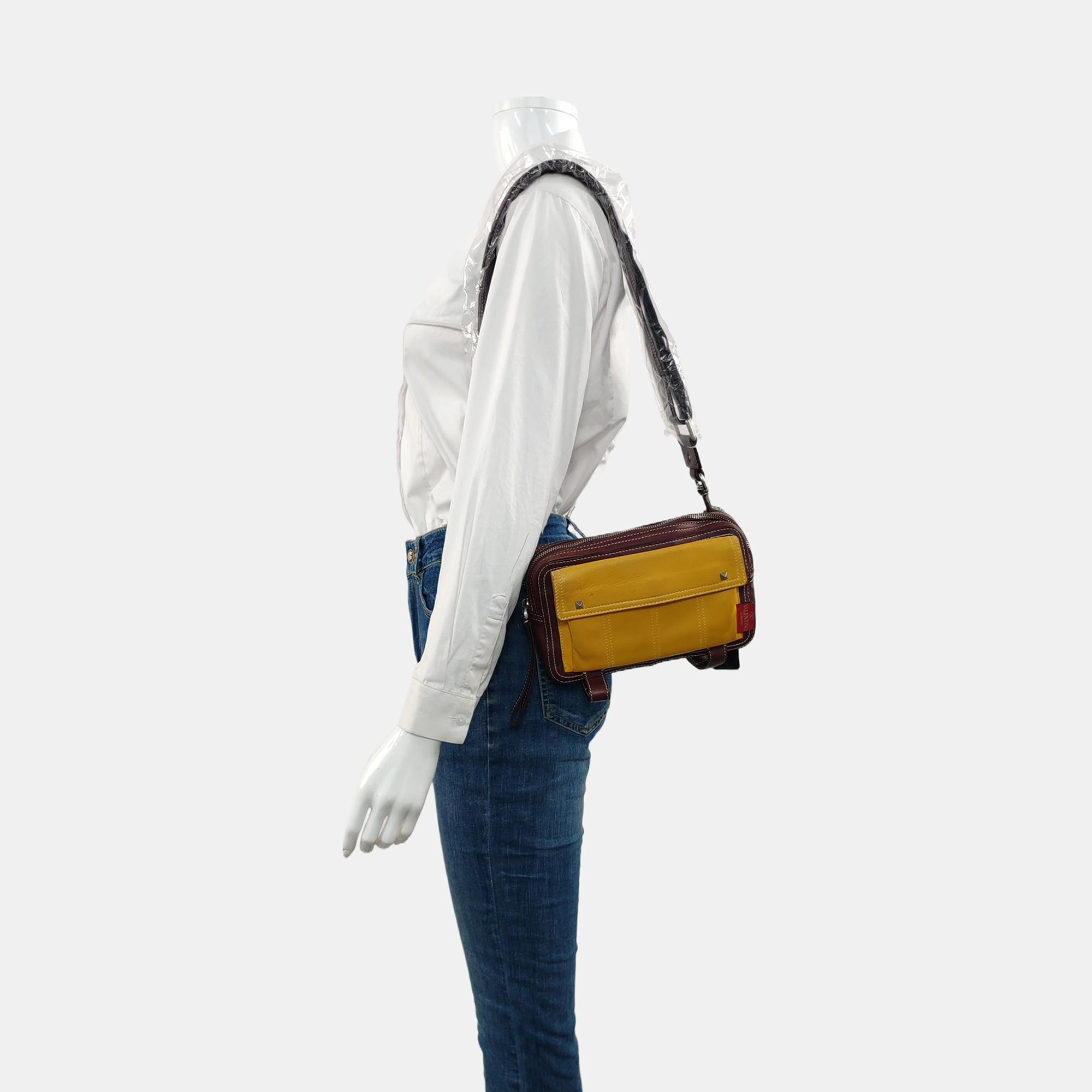 Quilted Calfskin Shoulder Bag Yellow