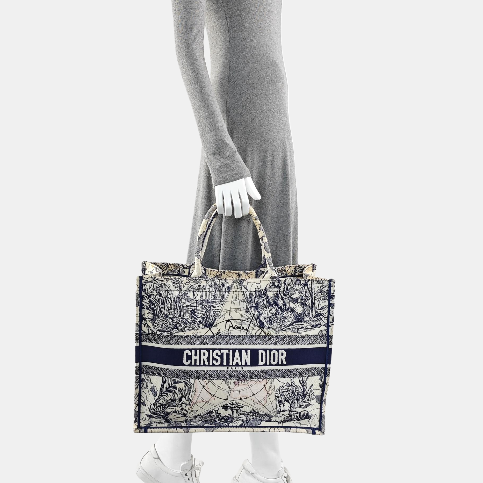 Book Tote Large Canvas Blue
