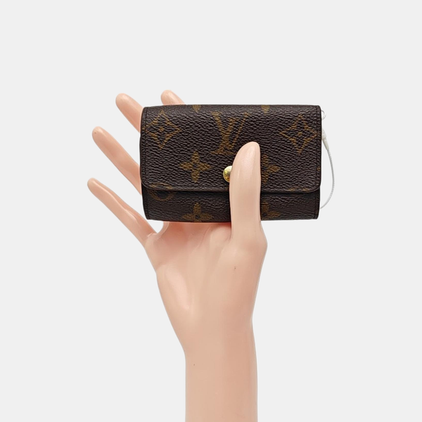Monogram Coated Canvas Key Pouch Brown