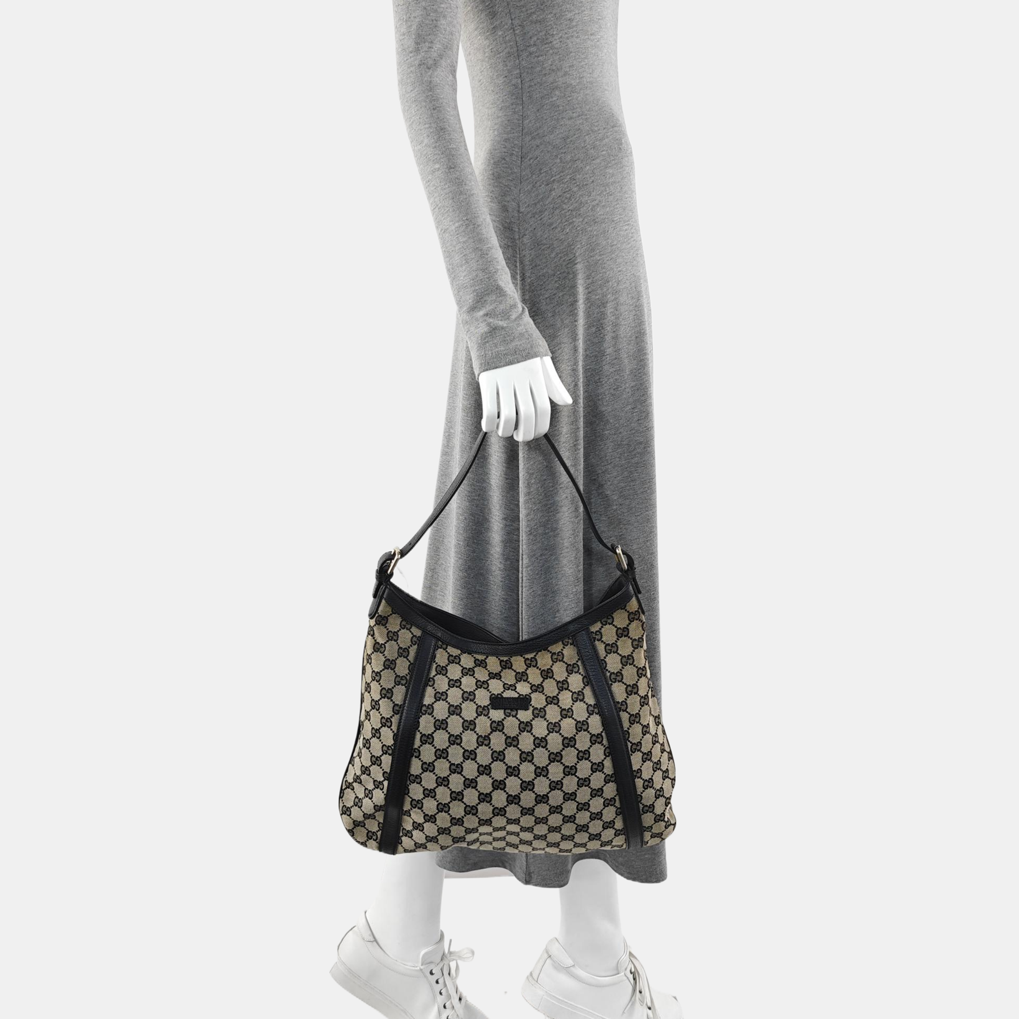Monogram Coated Canvas Tote Bag Beige