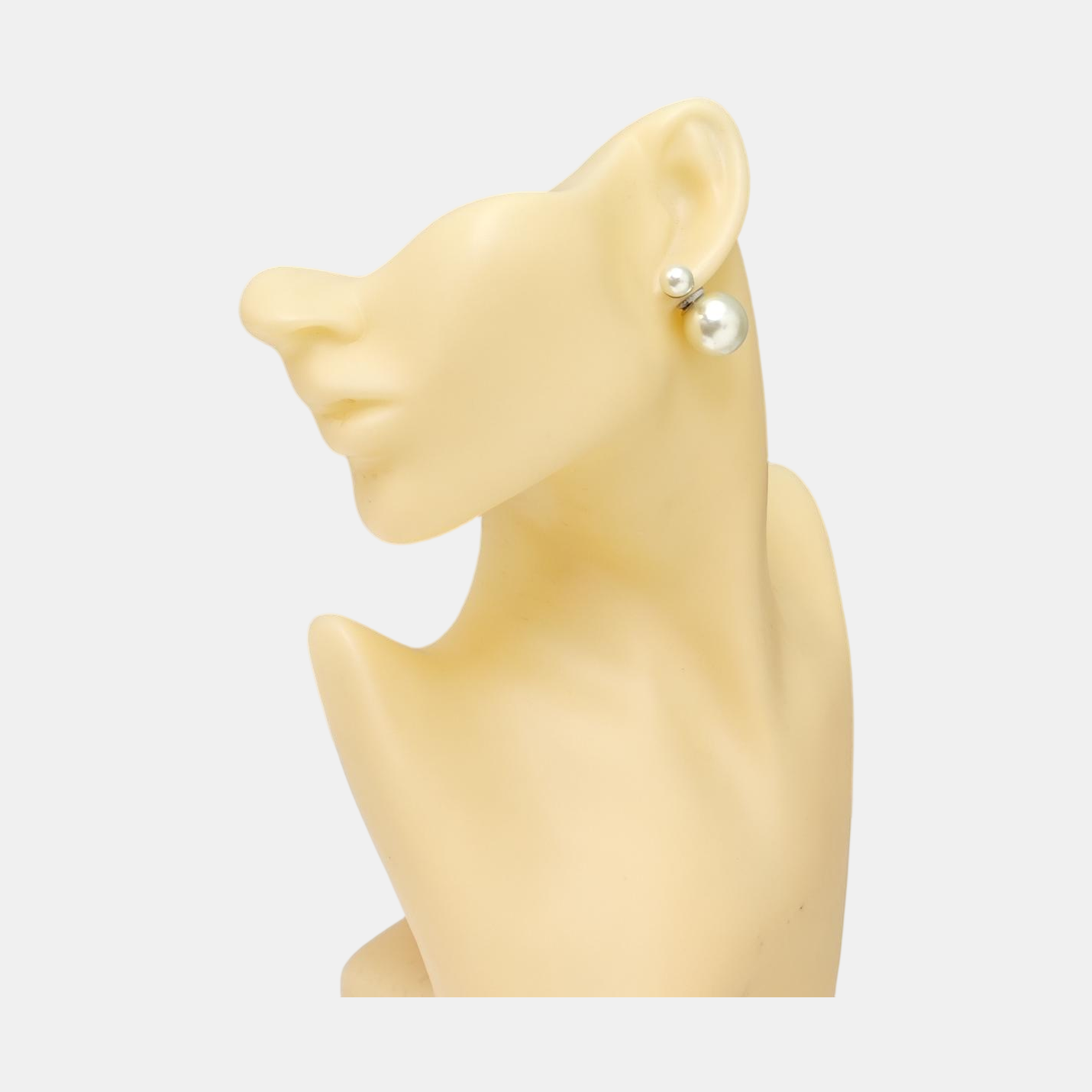 Dior Tribales Metal White Stud Earrings