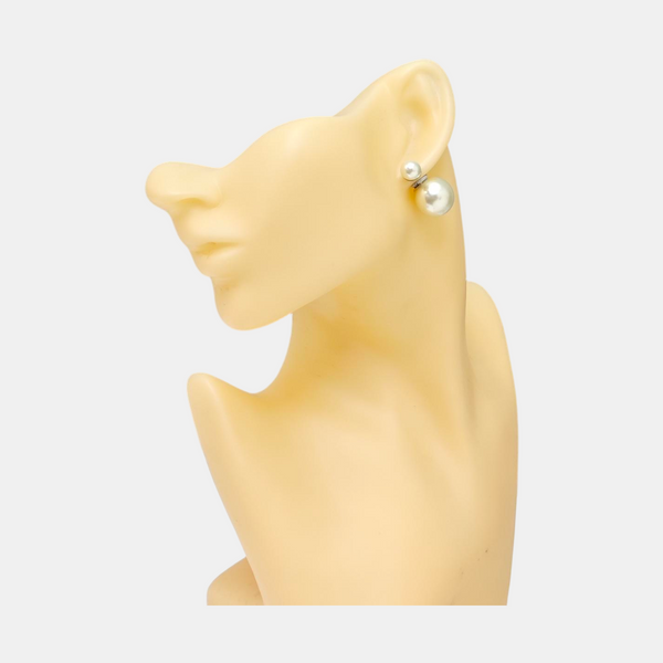 Dior Tribales Metal White Stud Earrings