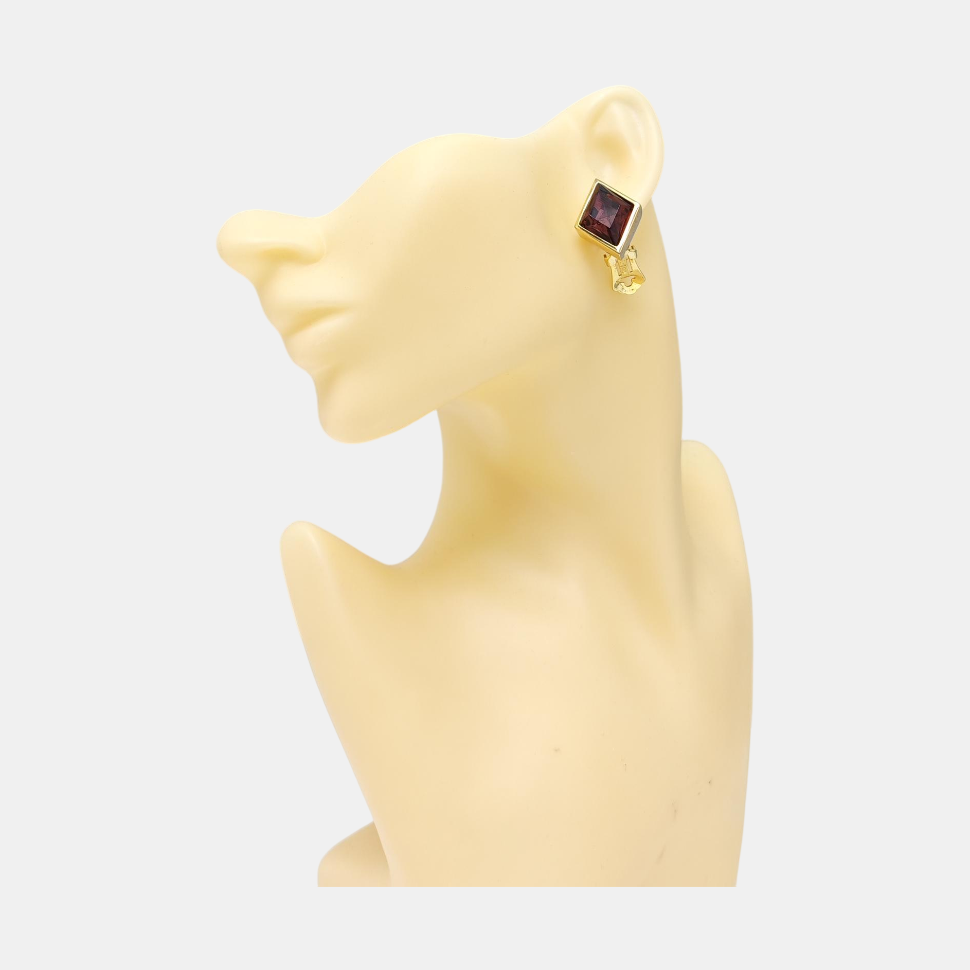 Metal Purple Clip On Earrings