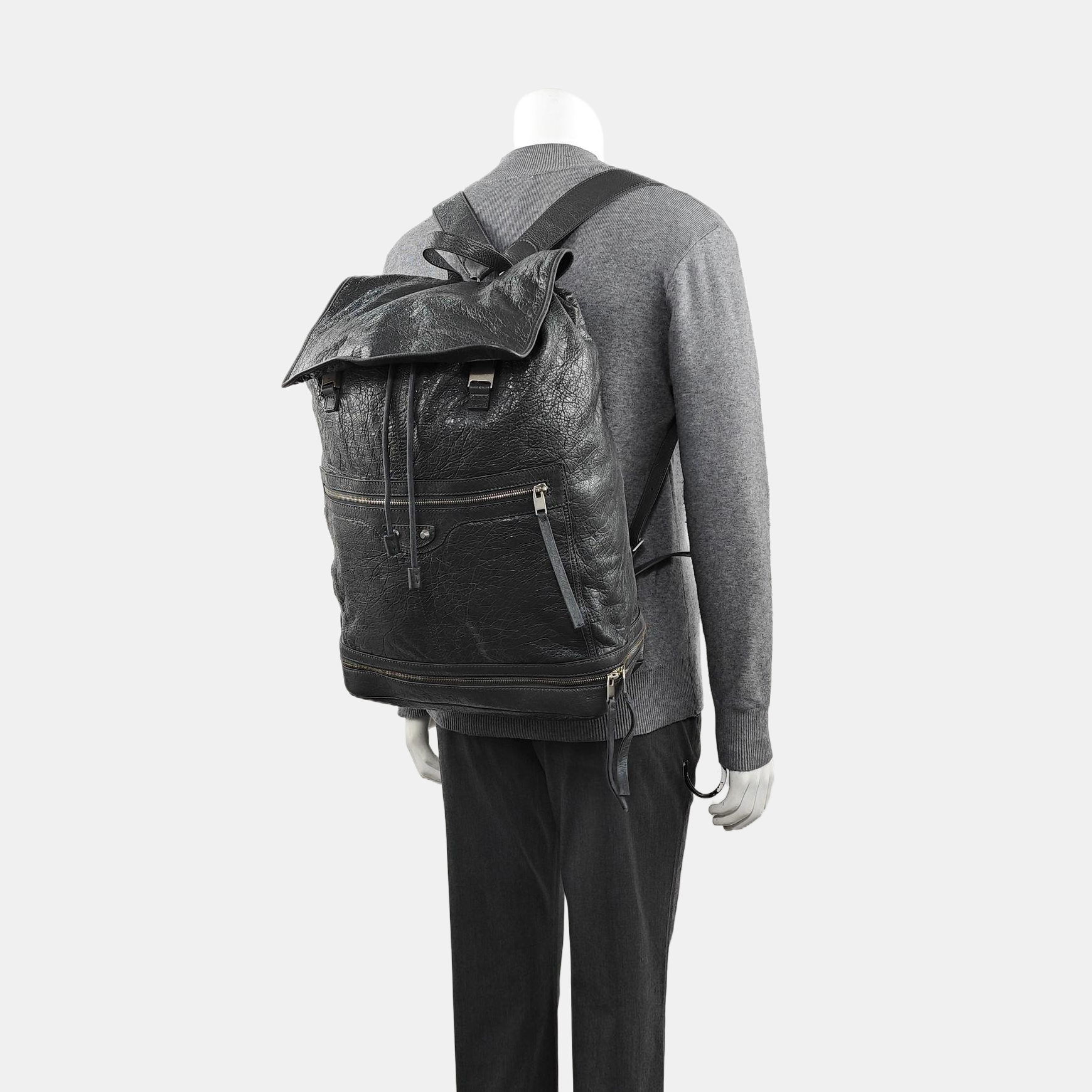 Lambskin Backpack Gray