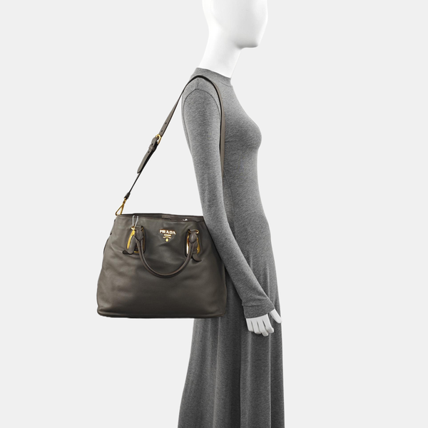Calfskin Tote Bag Gray