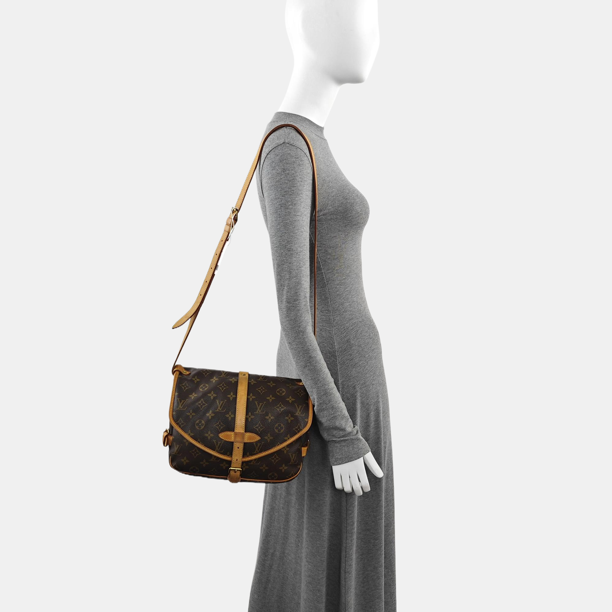 SAUMUR Monogram Coated Canvas Brown
