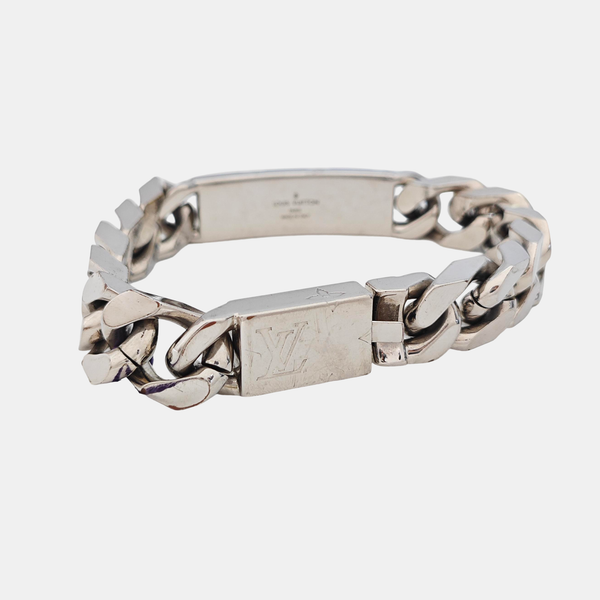 Monogram Metal Silver Bracelet