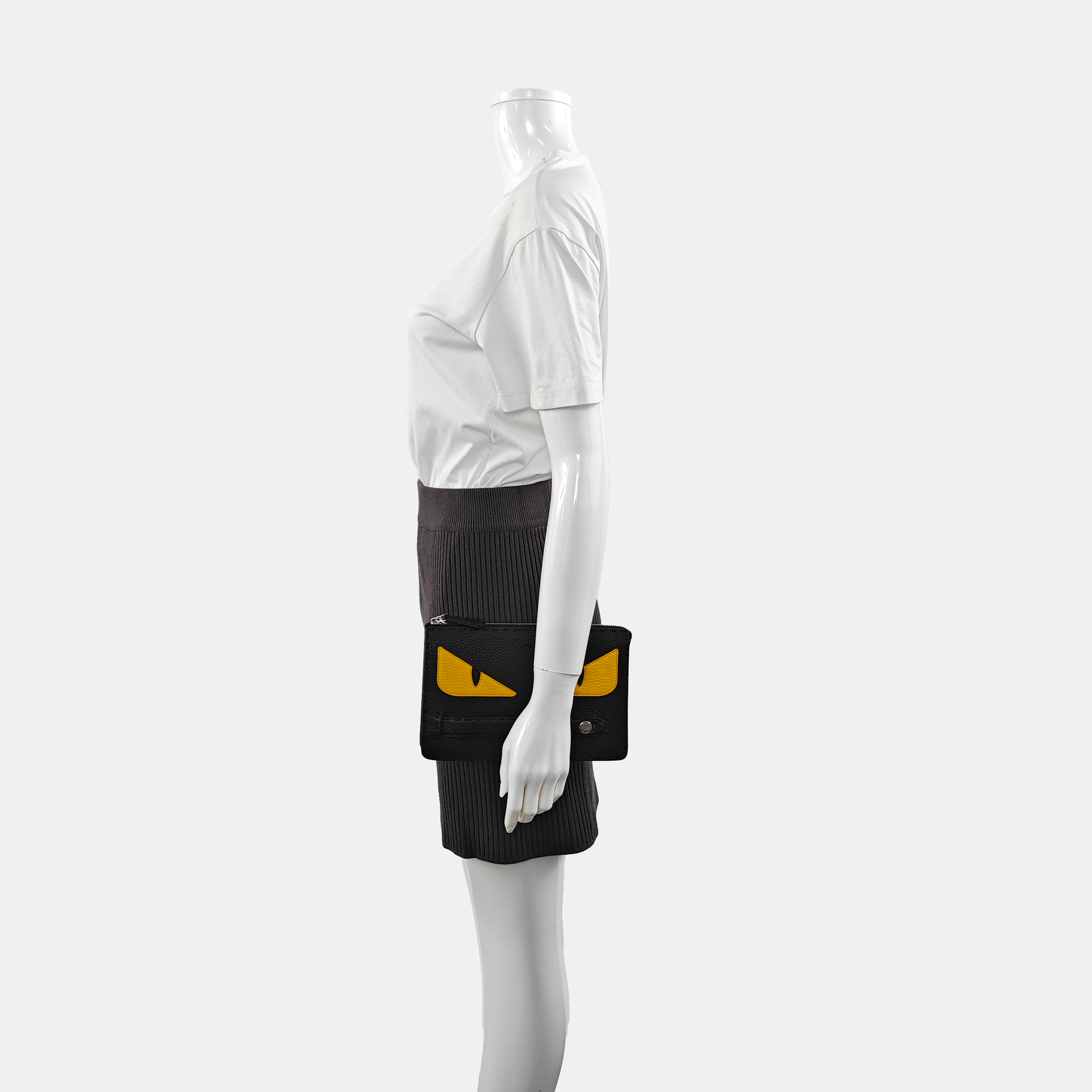Authenticated pre-owned  Monster Calfskin Black - Clutch at Looply
