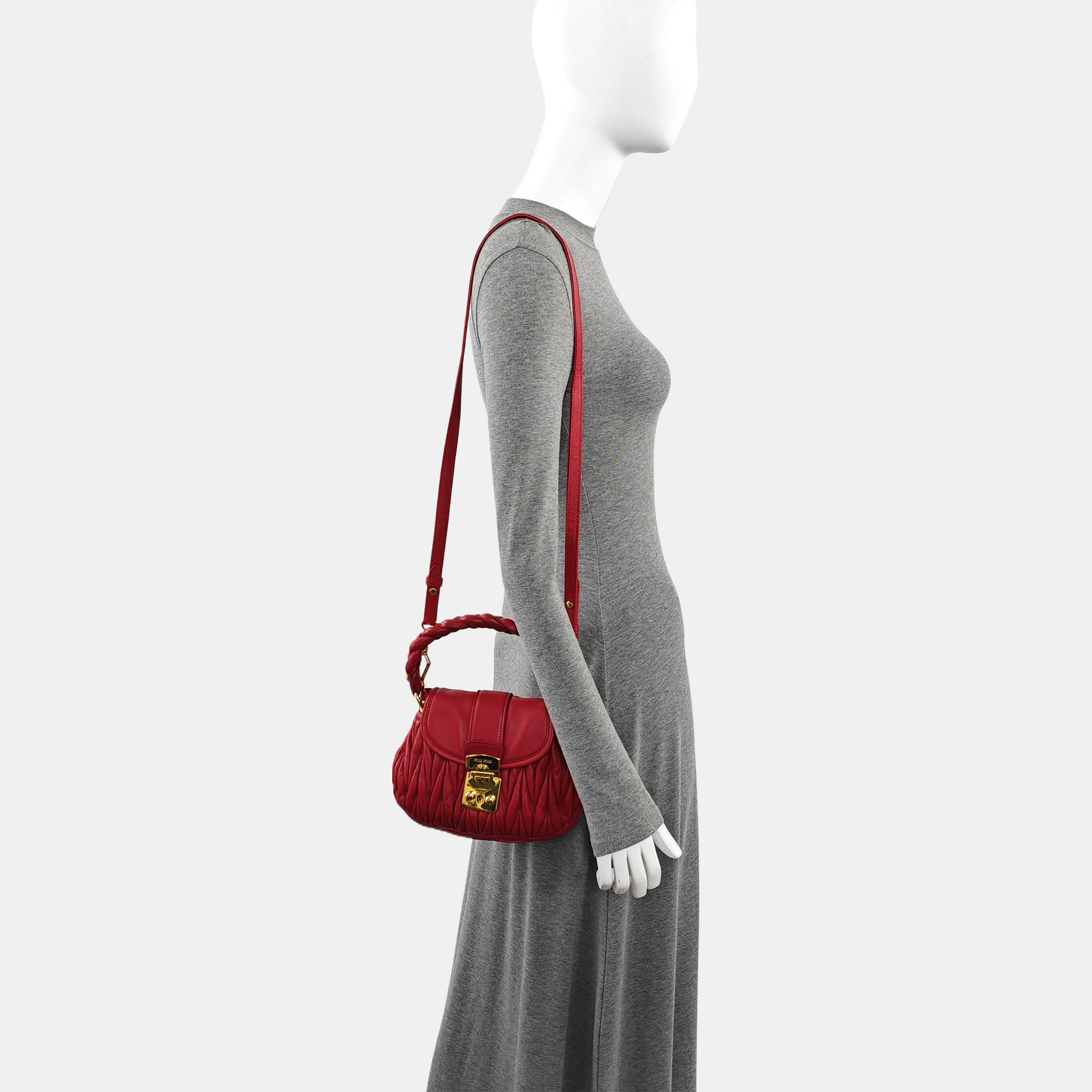 Miu Coffer Lambskin Red