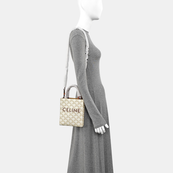 CABAS CELINE Mini Coated Canvas White