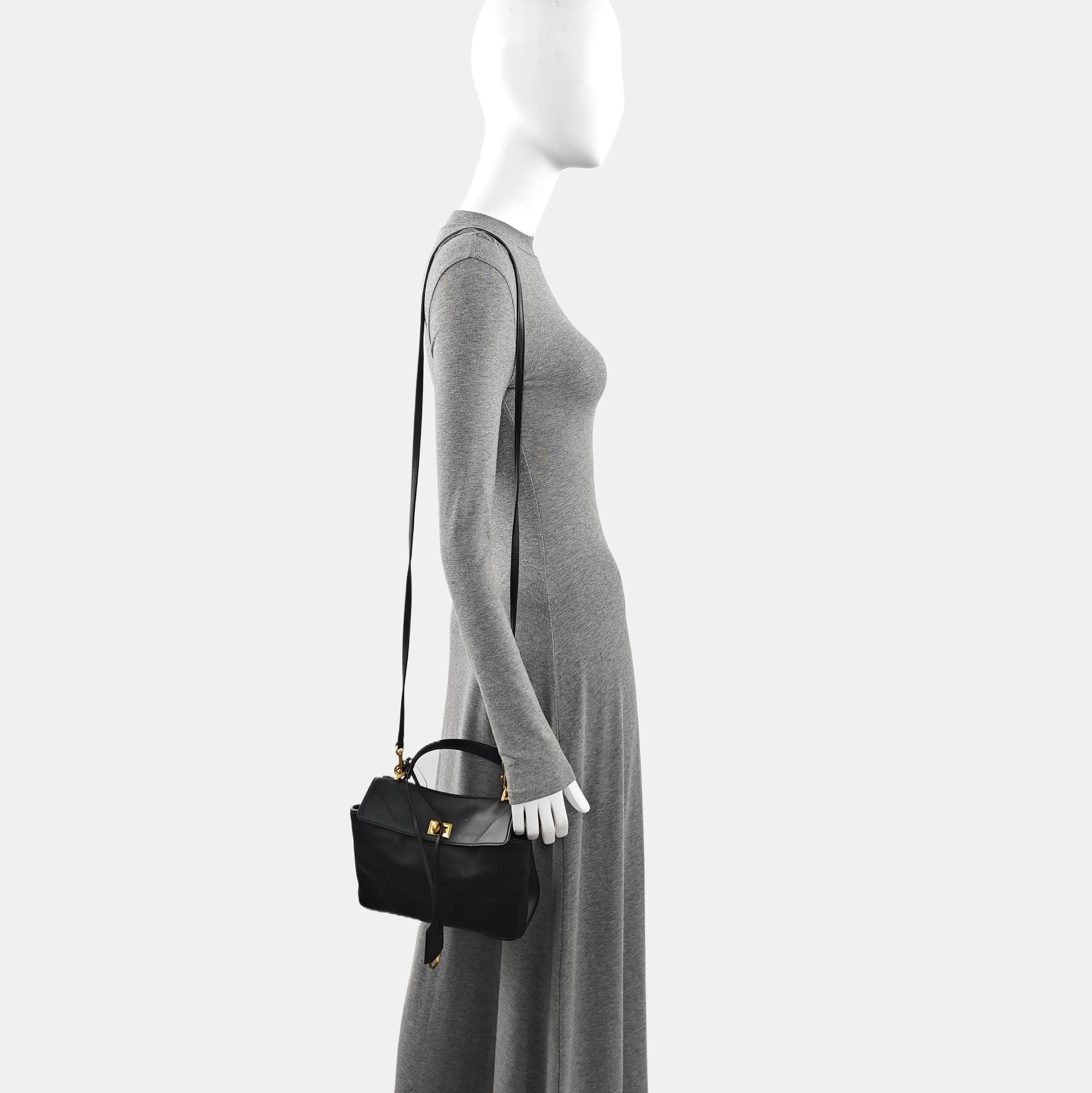 Calfskin Shoulder Bag Mini Black