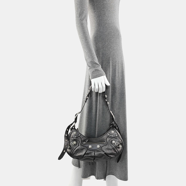 Le Cagole S Lambskin Gray