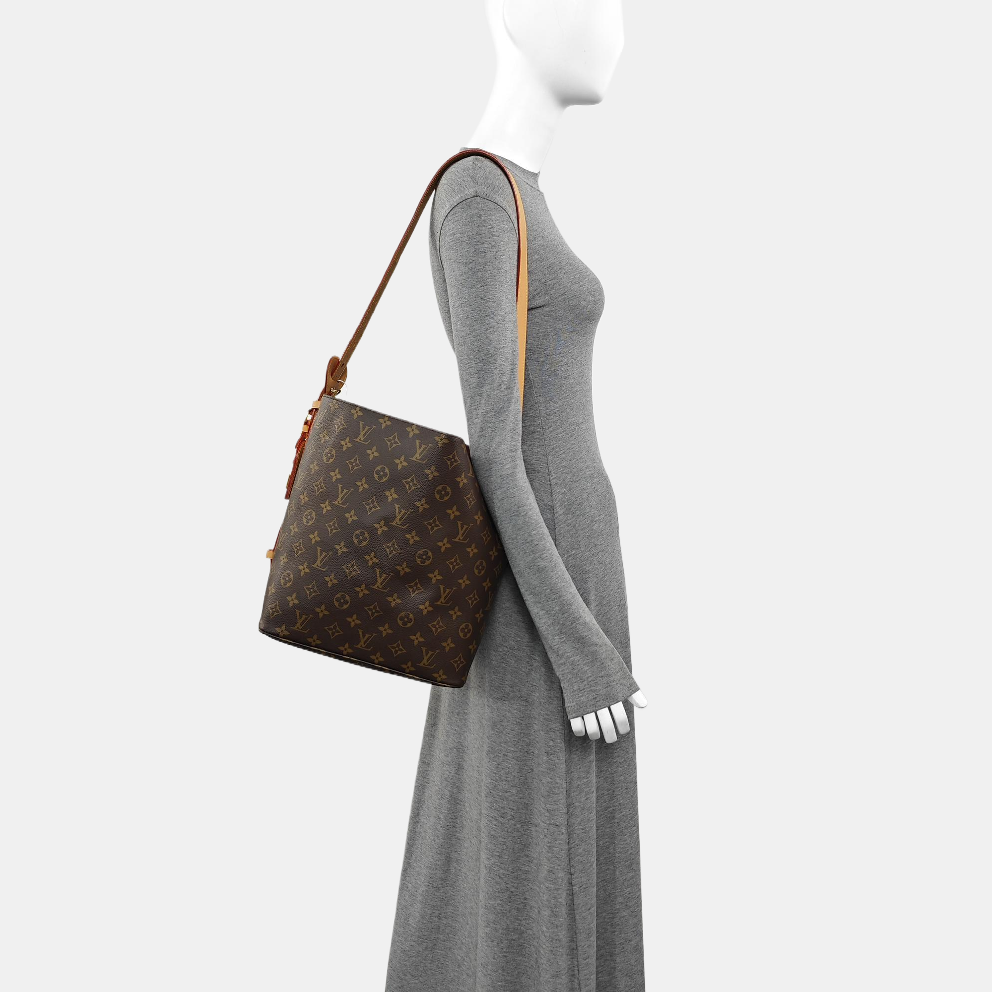 ALL IN GM Monogram Coated Canvas Brown