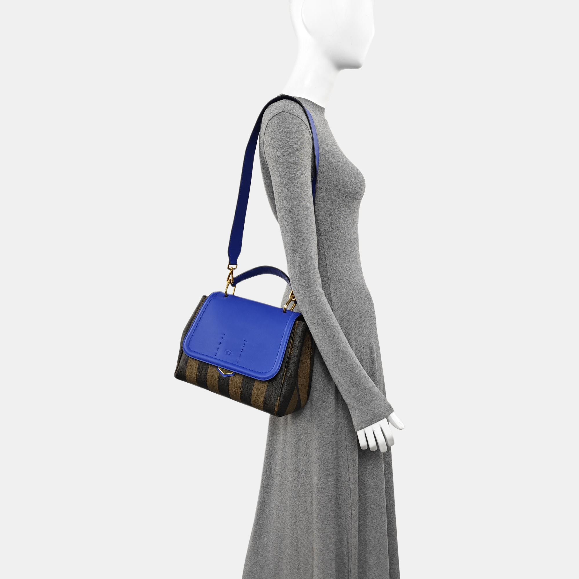 Calfskin Shoulder Bag Blue