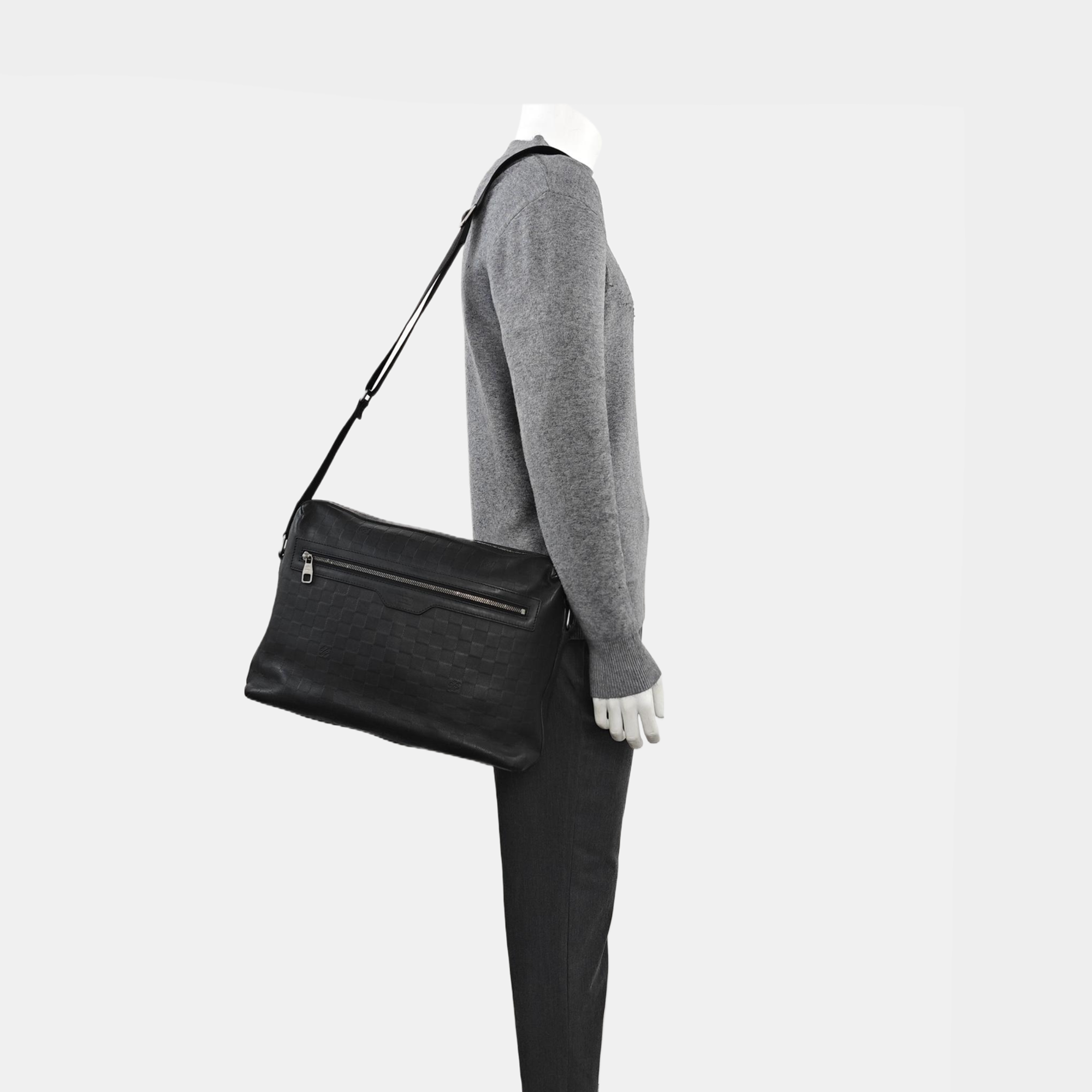 CALYPSO Damier Graphite Calfskin Black