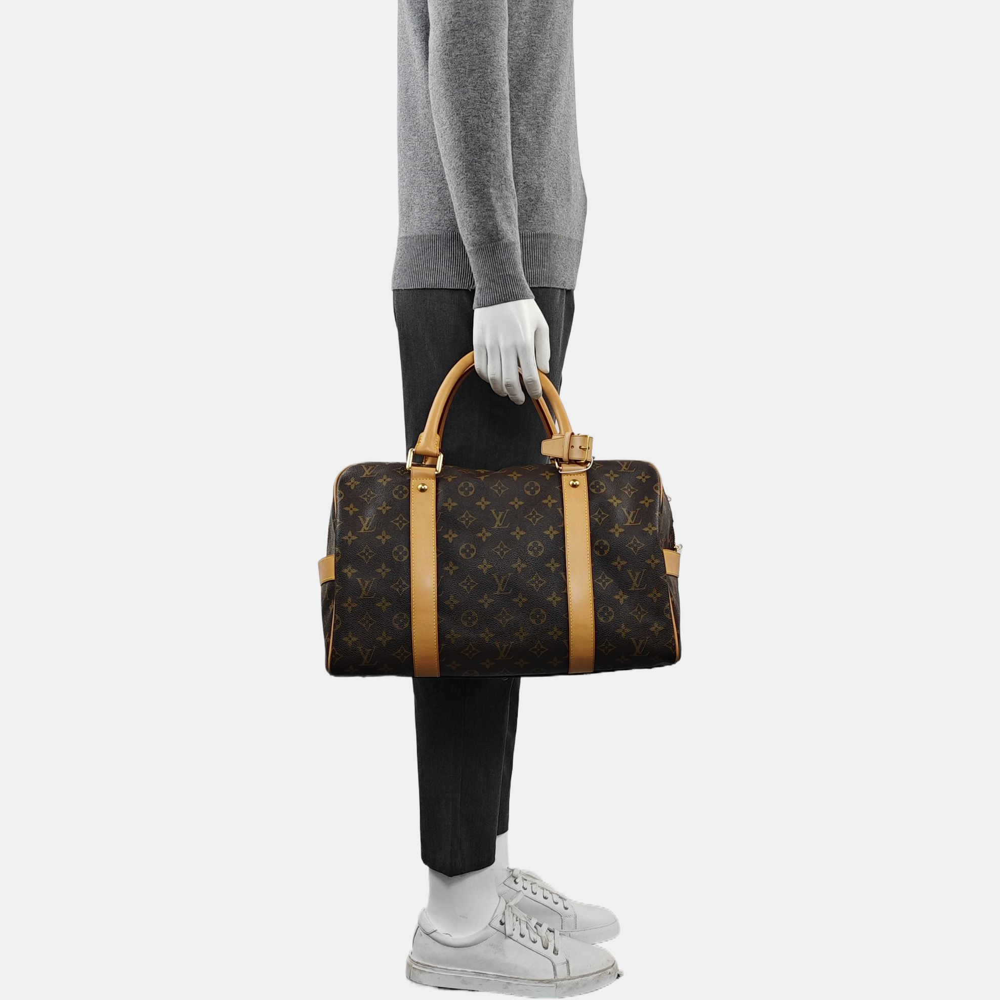 Monogram Coated Canvas Top Handle Bag Brown