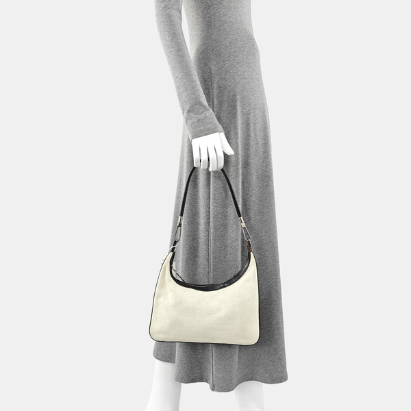 Fabric Shoulder Bag White