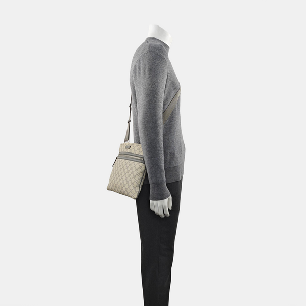 Messenger Monogram Coated Canvas Beige