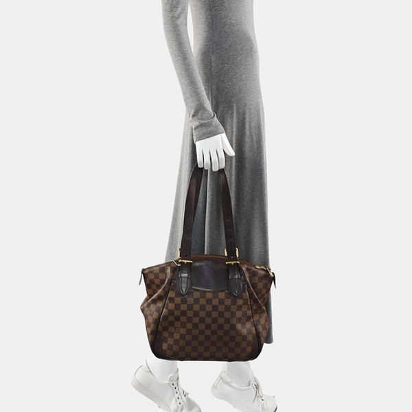 VERONA MM Damier Ebene Coated Canvas Brown