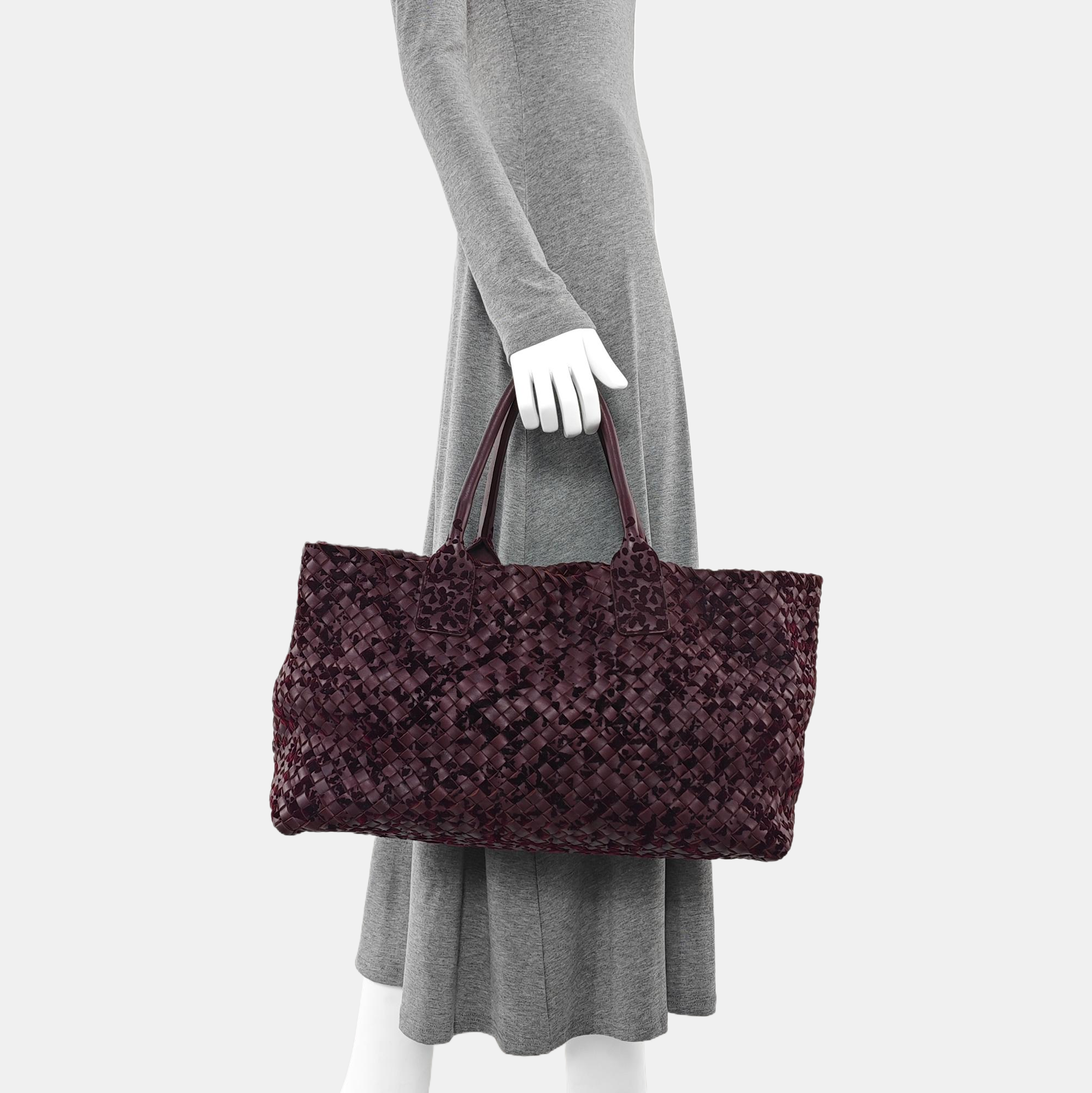 Calfskin Top Handle Bag Purple