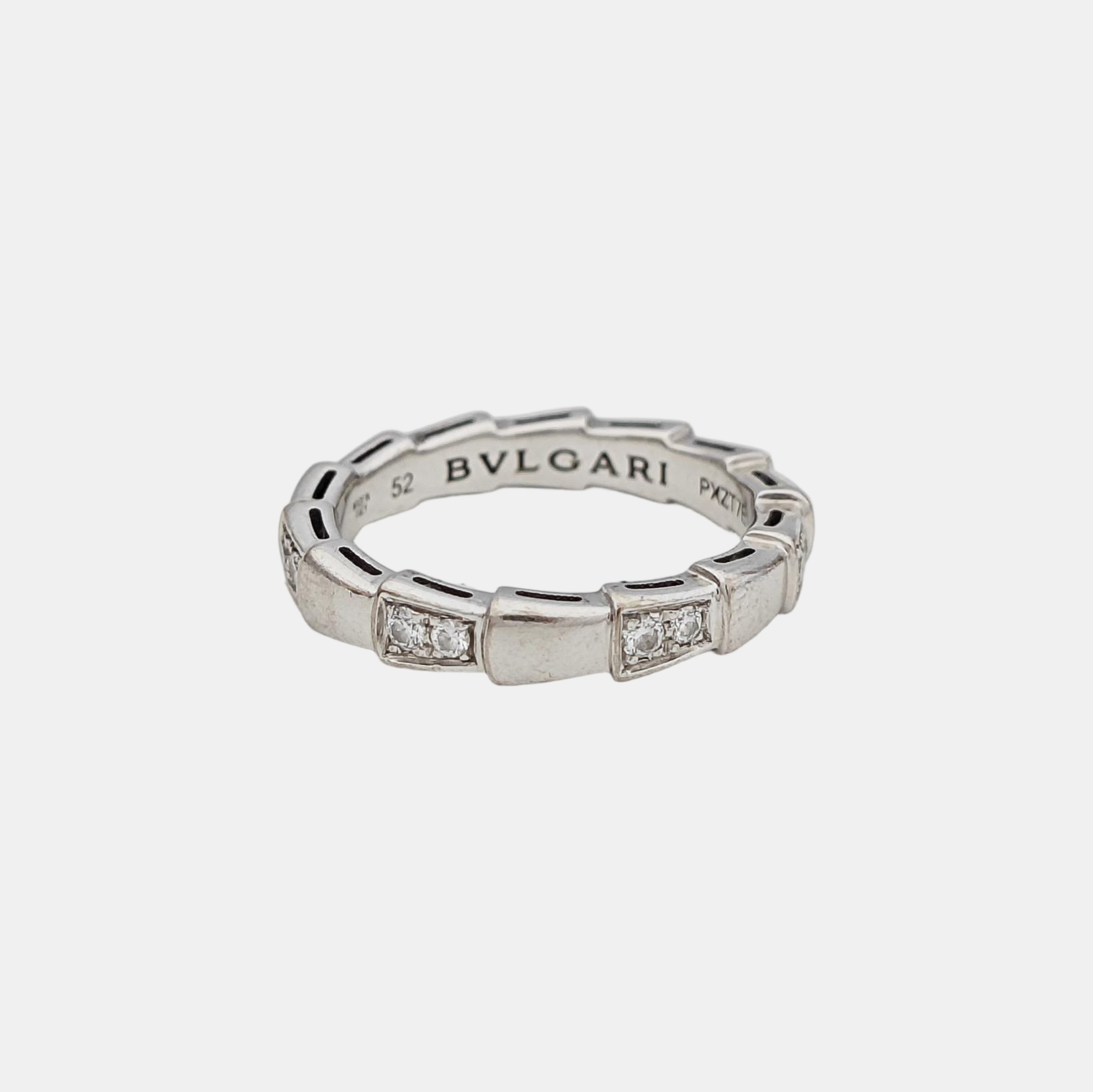 SERPENTI 18k White Gold Silver Ring EU 52