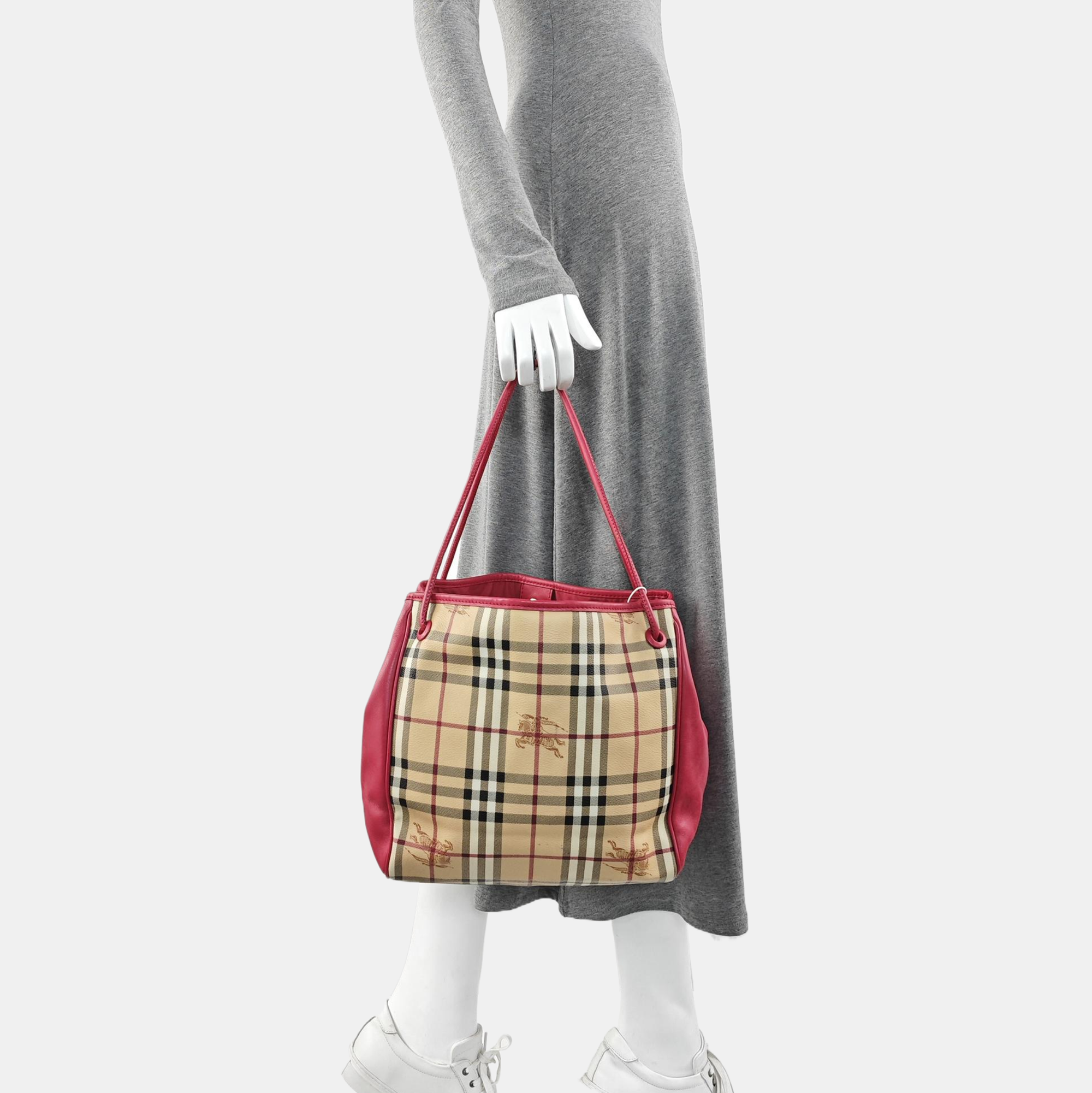 Coated Canvas Tote Bag Beige