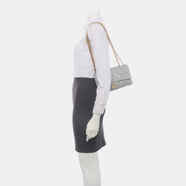 CLASSIC FLAP Mini Quilted Lambskin Gray