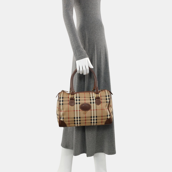 Coated Canvas Top Handle Bag Multicolor