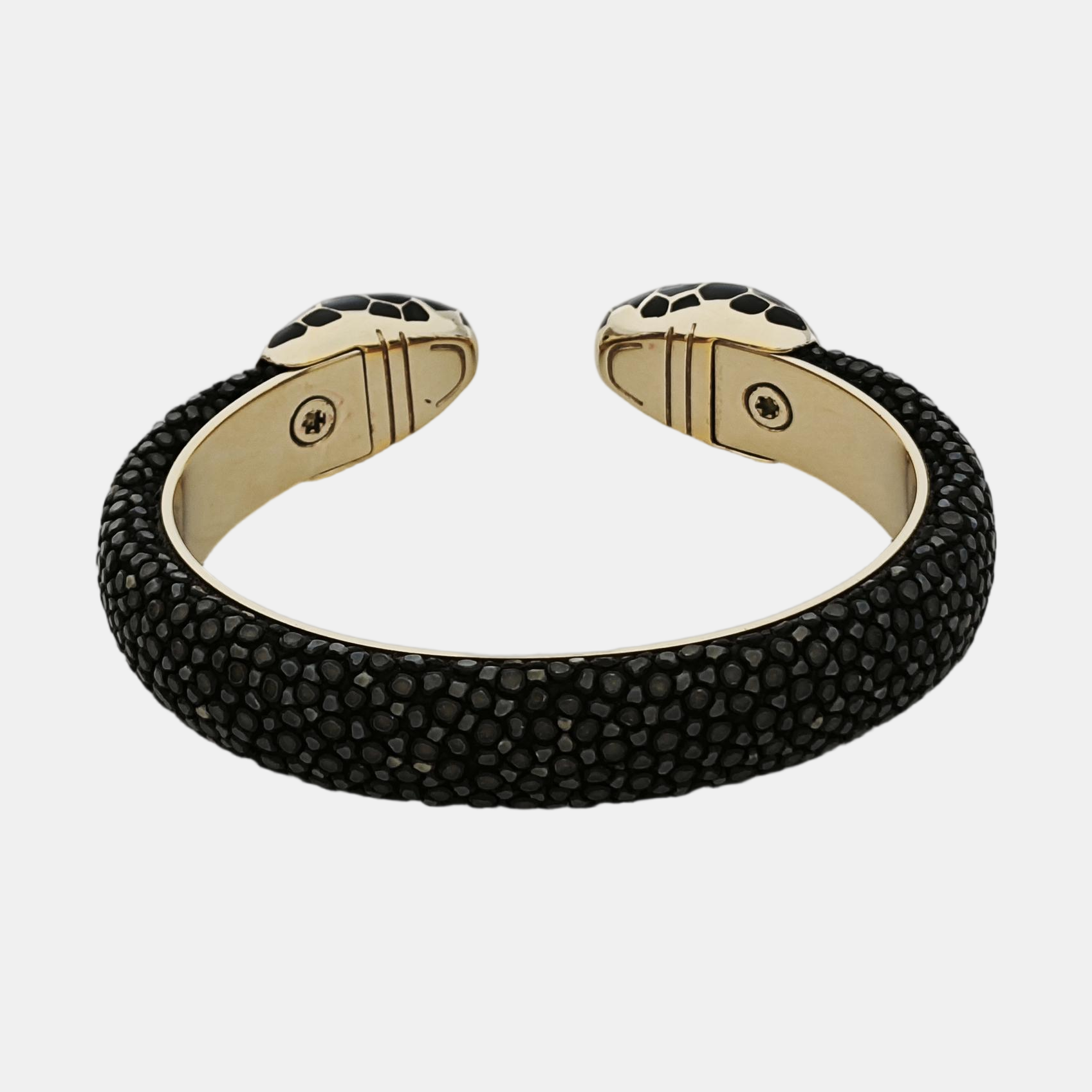 SERPENTI Brass Black Bangle