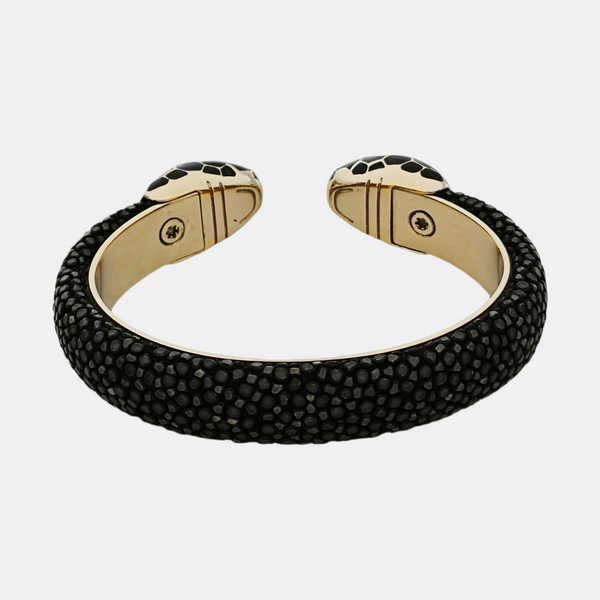 SERPENTI Brass Black Bangle