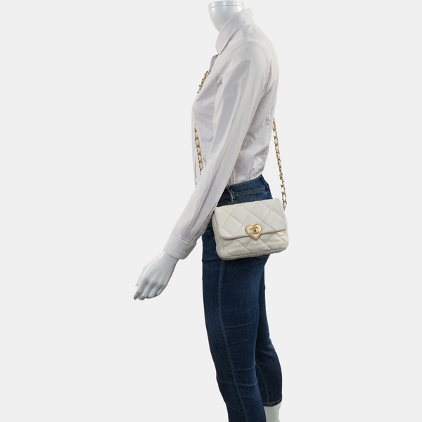 Quilted Lambskin White