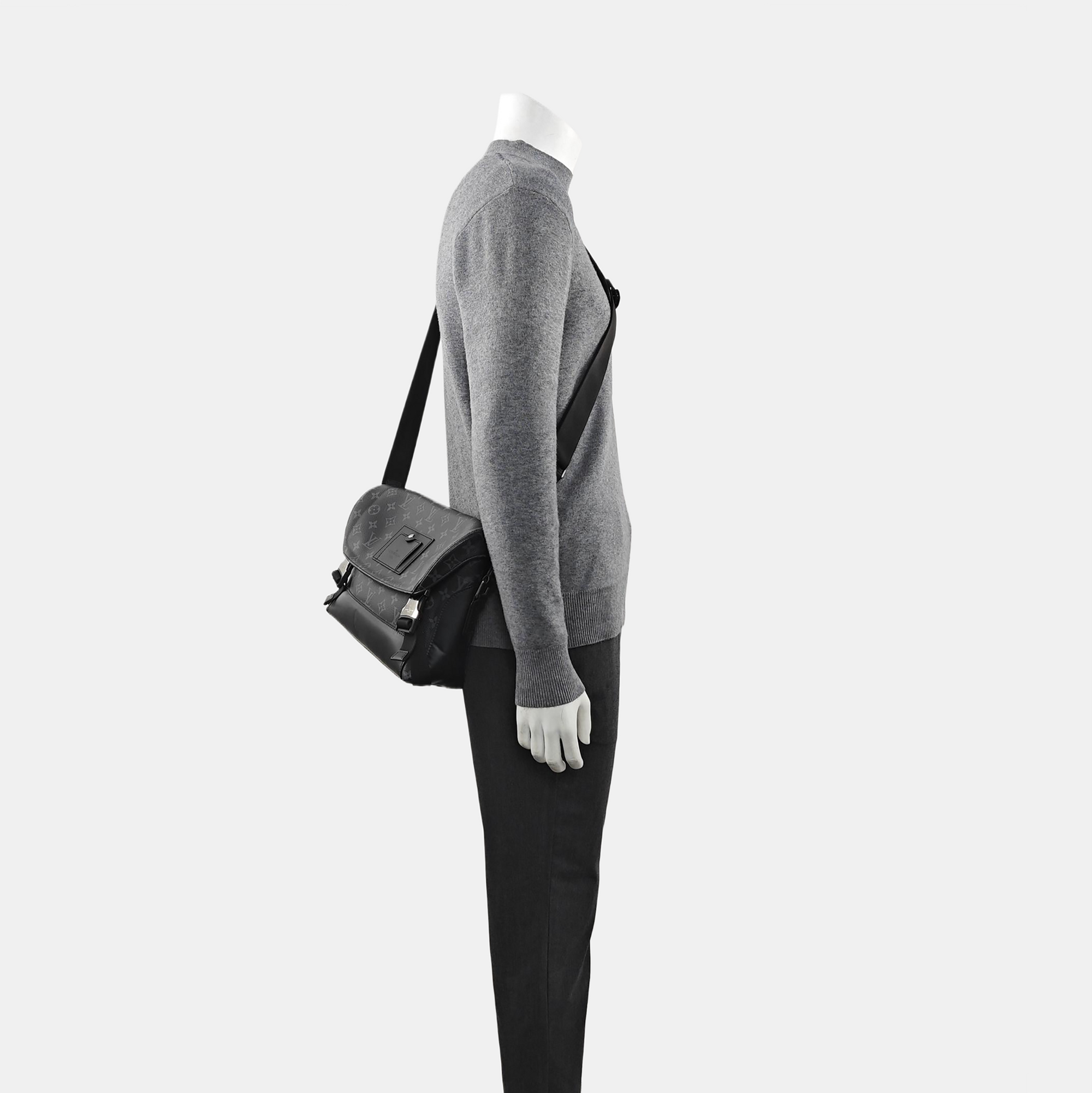 VOYAGER PM Monogram Coated Canvas Black