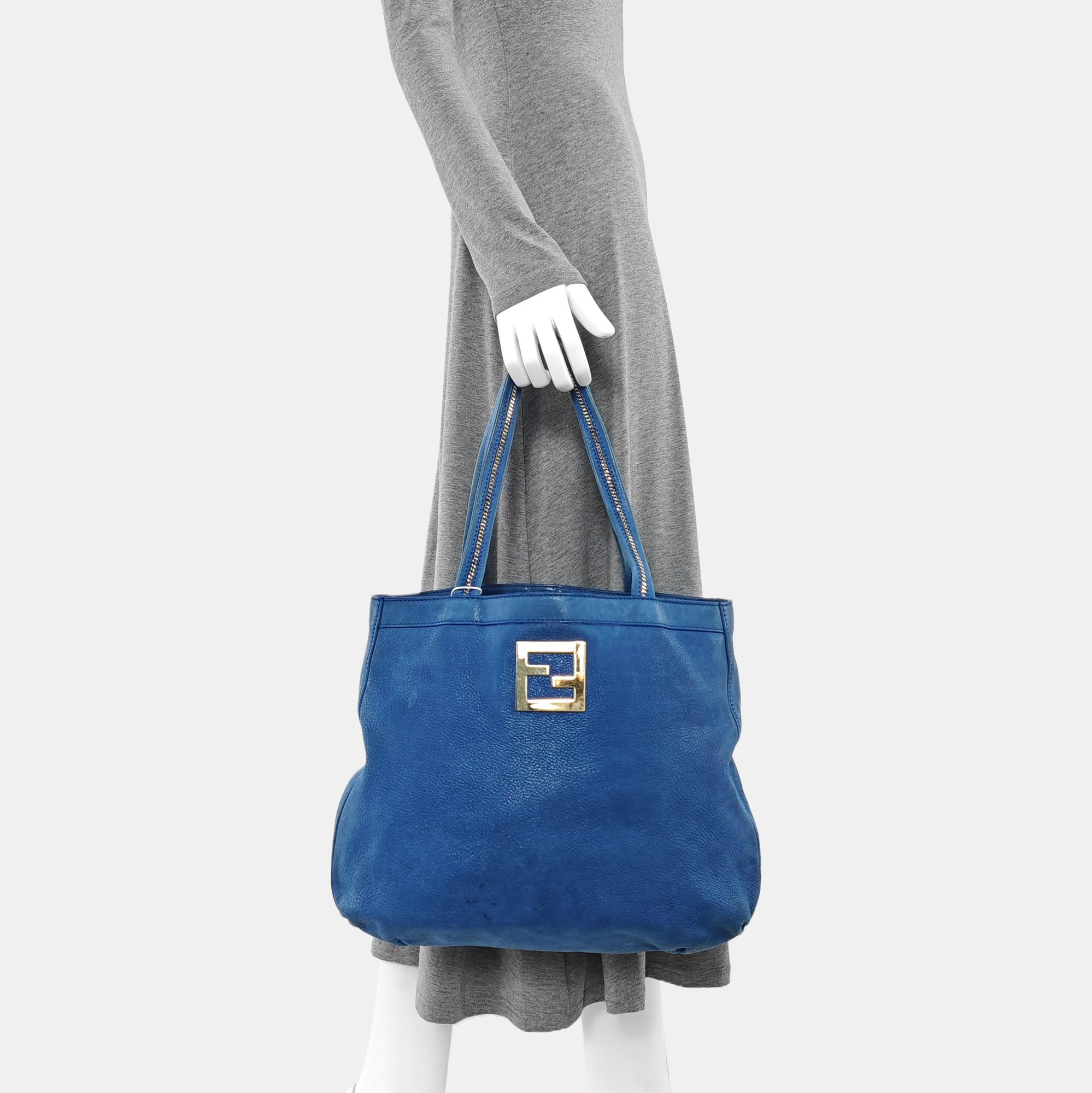Calfskin Tote Bag Blue