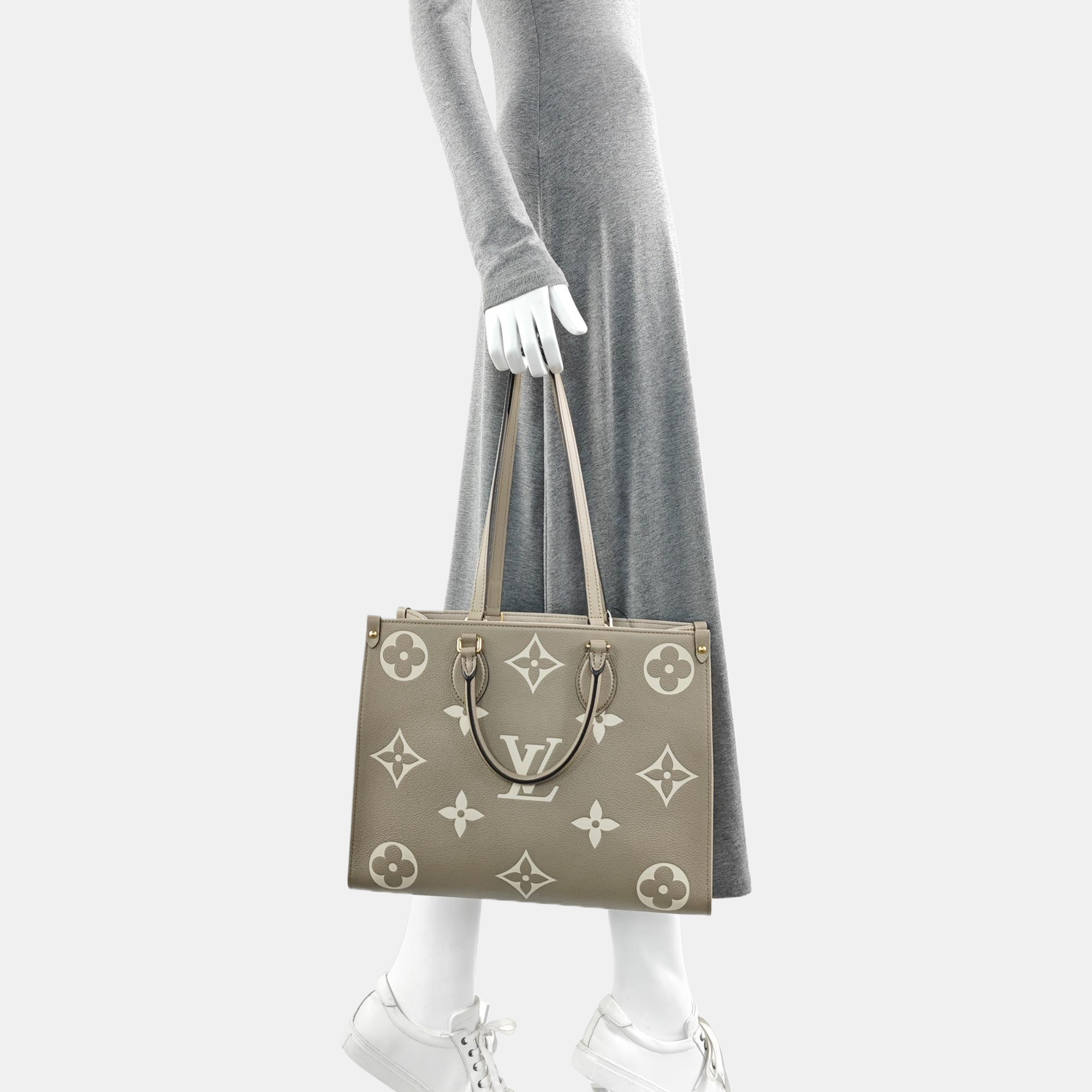 ONTHEGO MM Monogram Calfskin Gray